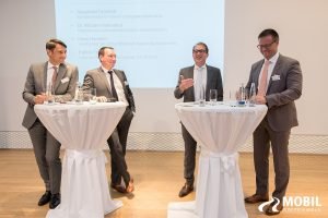 Michael Haberland, Alexander Dobrindt und weitere bei der Vorstellung der BeSmart-Kampagne