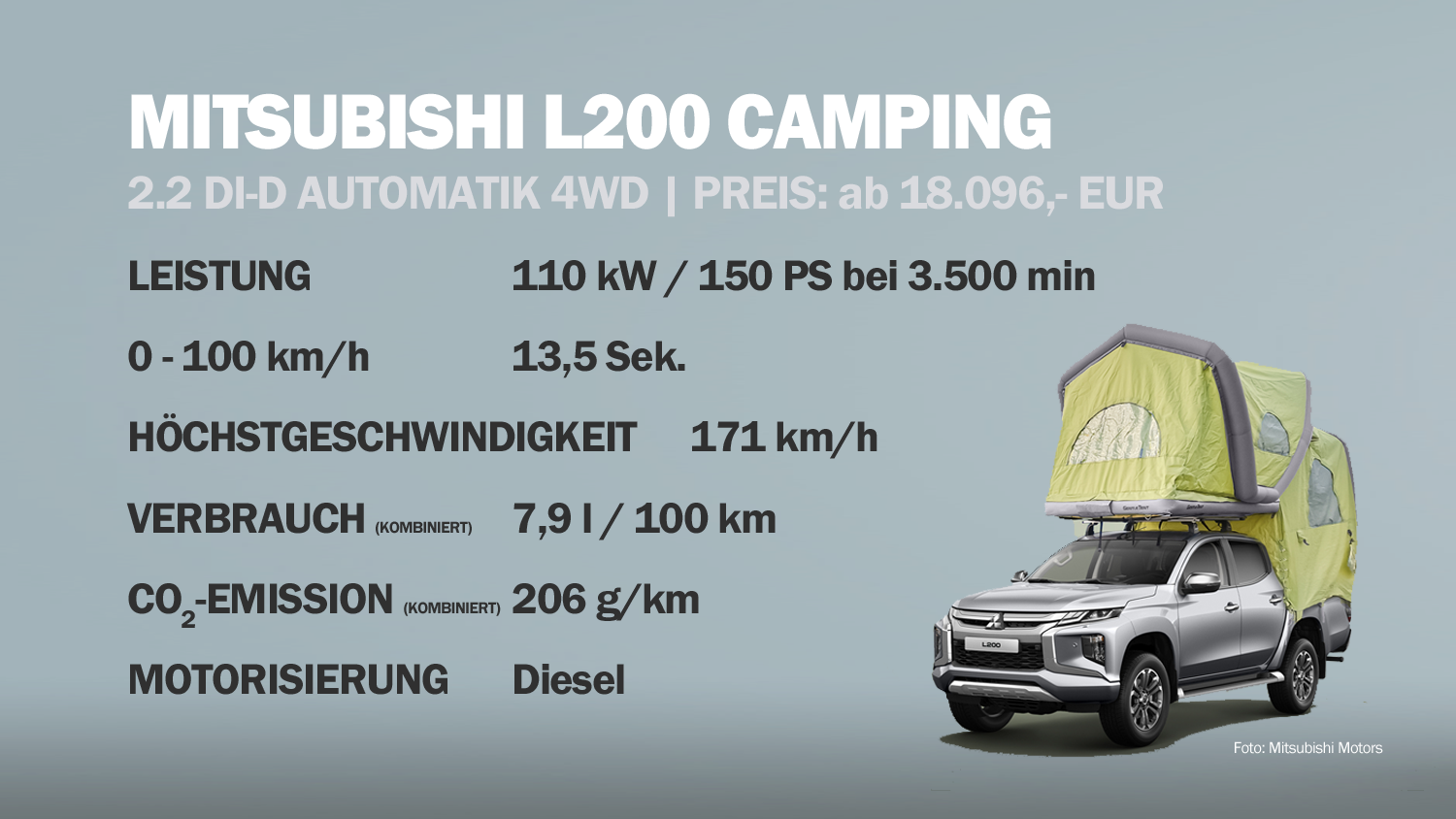 Mitsubishi L200 Camping im Test: Perfekter Begleiter für Urlaub
