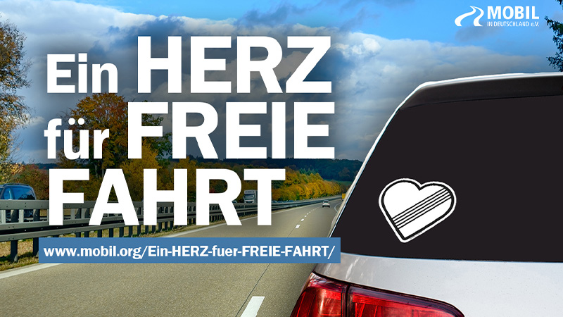 vorschau sticker - Ein HERZ für FREIE FAHRT – Automobilclub startet Aufkleber-Aktion gegen Tempolimit auf deutschen Autobahnen